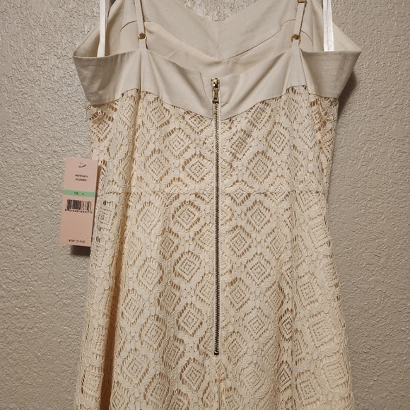 Nanette by Nanette Lepore Palomino Cream Crochet Midi Dress, Size: 8 - Picture 6 of 11